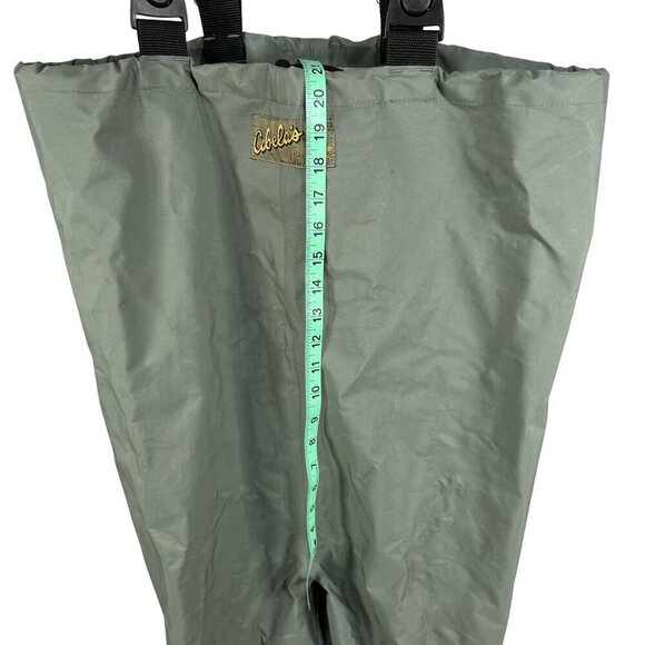 Cabelas Mens 9 Dry-Plus Chest Waders Adjustable Straps Attached Boots Waterproof - Picture 11 of 16